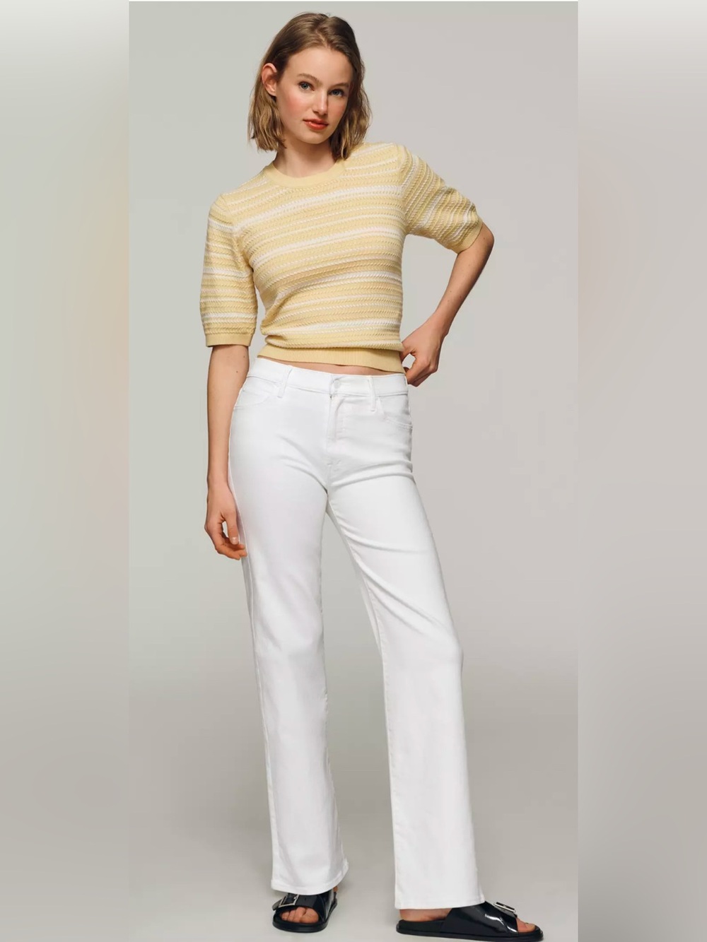 21•MOTHER Kick It Flood High-Rise Straight-Leg Jeans *Fairest of them All